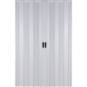 Sarpaş Katlanır Akordiyon Pvc Tek Kapı Camlı - 147 x 220 - Beyaz - 147 x 220 cm