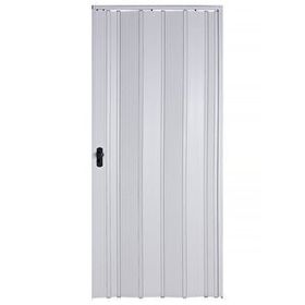 Sarpaş Katlanır Akordiyon Pvc Tek Kapı Camlı - 147 x 220 - Beyaz - 147 x 220 cm