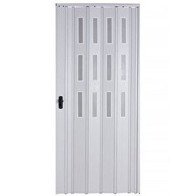 Sarpaş Katlanır Akordiyon Pvc Tek Kapı Camlı 147 x 227 cm Beyaz