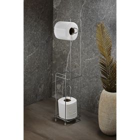 Sas Ayaklı Wc Kağıtlı Tuvalet Kagıtlığı Krom Kaplama Yedek Kağıt Hazneli