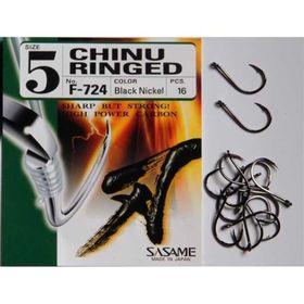 Sasame Chinu Ringed F-724 Serisi Siyah N2 Olta İğnesi