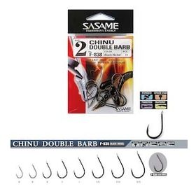 Sasame F-838 Chinu Double Barb Black Nickel İğne