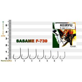 Sasame Keiryu F-739 Serisi Siyah N3 Olta İğnesi
