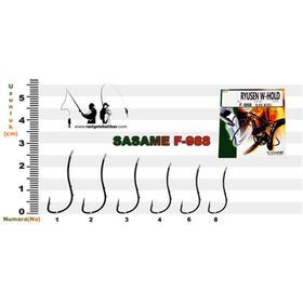 Sasame Ryusen W-HOLD Black F-988 Serisi 1 Olta İğnesi