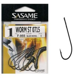 Sasame Worm F-955 Serisi Siyah N2-0 Olta İğnesi