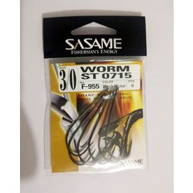 Sasame Worm F-955 Serisi Siyah N3-0 Olta İğnesi