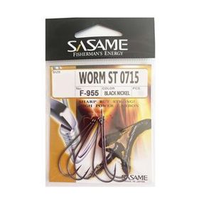 Sasame Worm F-955 Serisi Siyah N3-0 Olta İğnesi