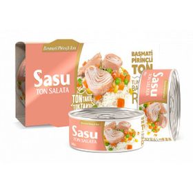Sasu Basmati Pirinçli 160 gr İri Parça Ton Salata (2 adet)
