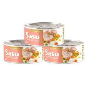 Sasu Basmati Pirinçli 160 gr İri Parça Ton Salata (2 adet)