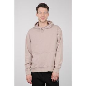 Sateen Men 20KSW760E102 Bej Kapşonlu Kanguru Cepli Kürklü Erkek Sweatshirt