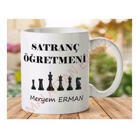 Satranç Öğretmeni Kişiye Özel İki Tarafı Baskılı Kupa