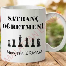 Satranç Öğretmeni Kişiye Özel İki Tarafı Baskılı Kupa