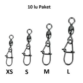Savage Gear 10'lu Eggsnap Swivel Serisi Klipsli Fırdöndü