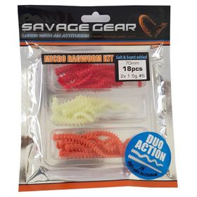 Savage Gear 18 + 2 Adet Uv Red Pink Glow Lrf Ragworm Kit Suni Yem