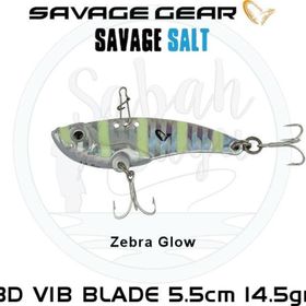 Savage Gear 3D Minnow Vib Blade 5.5 cm 14.5 gr Zebra Glow Suni Balık Yemi