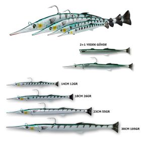Savage Gear 3D Needlefish Pulsetail 2+1 14 cm 12 gr Silikon Yem