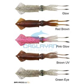 Savage Gear 3D TPE Swim Squid 125 mm 25 gr 2 Adet Red Brown Suni Yem