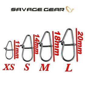 Savage Gear 42 kg 20 Adet Needle Eggsnaps M Rapala Klipsi Fırdöndü