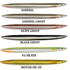 Savage Gear B-SG Line Thru Sandeel 06 Motoroil UV 150 mm 27 gr Suni Yem