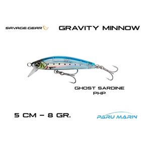 Savage Gear Gravity Minnow 50 mm 8 gr Ghost Sardine Suni Yem