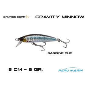 Savage Gear Gravity Minnow 50 mm 8 gr Sardine PHP Suni Yem