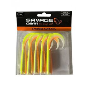 Savage Gear LB Sandeel Curltail 7 cm Lemon Back 6 Adet Suni Balık Yemi