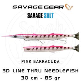 Savage Gear Lıne Thru Needlefish Pulsetail 2+1 30 cm 85 gr Pink Barracuda Suni Yem