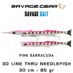 Savage Gear Lıne Thru Needlefish Pulsetail 2+1 30 cm 85 gr Pink Barracuda Suni Yem
