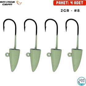 Savage Gear LRF 2 gr 8 4 Adet Glow Micro Sandeel Jighead