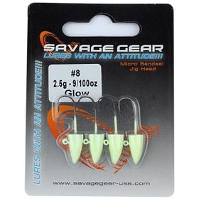 Savage Gear LRF Micro Sandeel Jig Head Glow