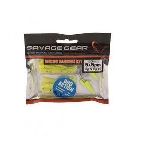 Savage Gear Lrf Micro Sandeel Kit Yellow Lrf Silikon Yem