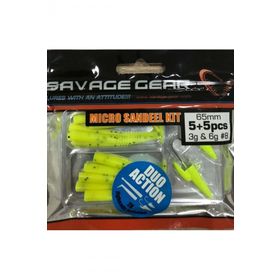 Savage Gear Lrf Micro Sandeel Kit Yellow Lrf Silikon Yem