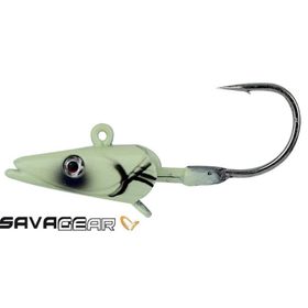 Savage Gear Sandeel Jig Head 16 gr 3/0 - 3PCS Glow Suni Yem