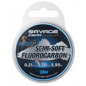 Savage Gear Semi-Soft Fluorocarbon Seabass 30 M 0.39 mm 8.04 kg 17.72 lb Clear Misina