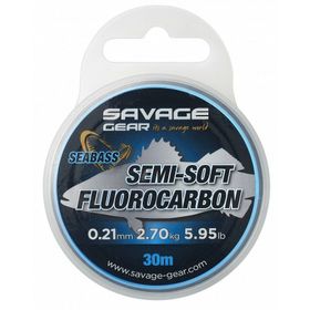 Savage Gear Semi-Soft Fluorocarbon Seabass 30 M 0.39 mm 8.04 kg 17.72 lb Clear Misina