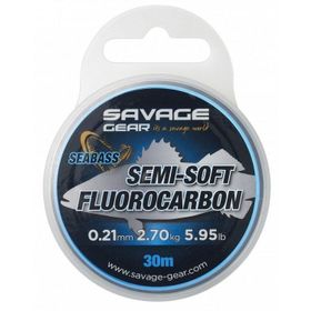 Savage Gear Semi-Soft Fluorocarbon Seabass 30 M 0.39 mm 8.04 kg 17.72 lb Clear Misina