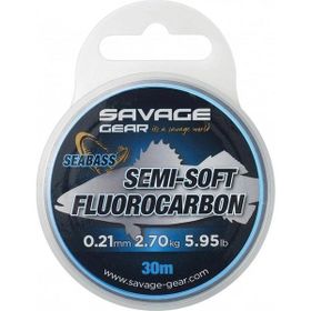 Savage Gear Semi-Soft Fluorocarbon Seabass 30 M 0.39 mm 8.04 kg 17.72 lb Clear Misina