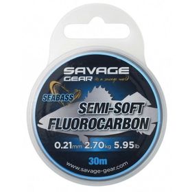 Savage Gear Semi-Soft Fluorocarbon Seabass 30 m Clear Misina