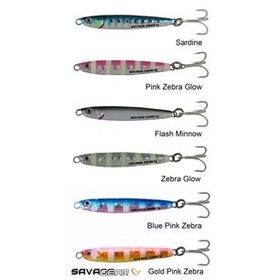 Savage Gear Slim Minnow Jig 5 gr 4.6 cm Zebra Glow Suni Yem