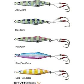 Savage Gear Squish Jig 11.5 cm 130 gr Glow Zebra Sahte Balık