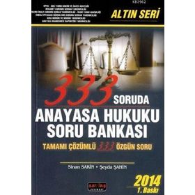 Savaş Yayınevi 333 Soruda Altın Seri Anayasa Hukuku Soru Bankası