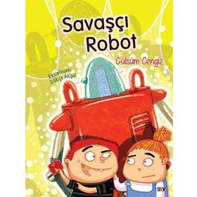 Savaşçı Robot Renkli Resimli Büyük Boy - Gülsüm Cengiz