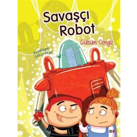 Savaşçı Robot Renkli Resimli Büyük Boy - Gülsüm Cengiz