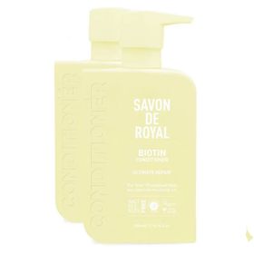 Savon De Royal Biyotin İçeren Aşırı İşlem Görmüş Saçlar İçin 2x500 ml Onarım Etkili Saç Kremi
