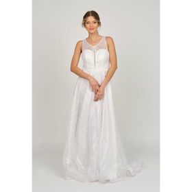 Saygın 0990346 Ekru Kadın Abiye Elbise
