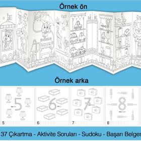Sayılarla Oyuncak Treni - Aktiviteli Upuzuuun Boyama Kitabım - Asiye Aslı Aslaner