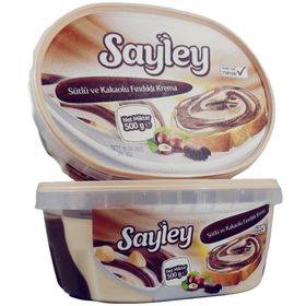 Sayley Duo 500 gr Fındıklı Sütlü ve Kakaolu Sürülebilir Krema