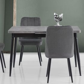 Says Metal Polo 75 x 120 cm Siyah-Gri Masa