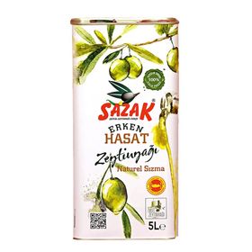 Sazak 5 lt Erken Hasat Soğuk Sıkım Zeytinyağı