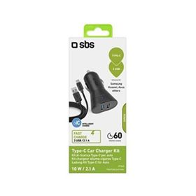 Sbs Araç Şarj Cihazı 2 USB Outputs USB-C Kablo